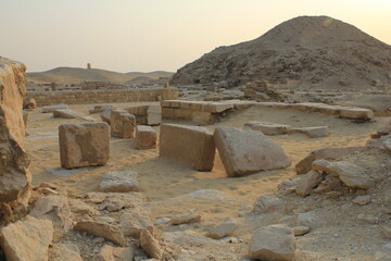 Ancient rubble from the days of the great builders of the megalithic structures of Egypt