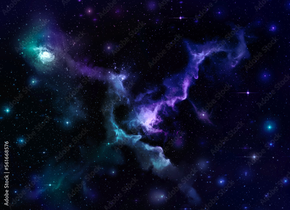 Wall mural a space of the galaxy ,atmosphere with stars at dark background