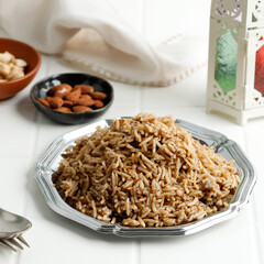 Basmati Spiced Rice Nasi Kebuli, Cumin or Jeera Rice.