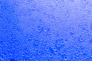  bubbles texture in blue tones.beautiful background with circles. Indigo pattern with white circles.macro Bubbles set.