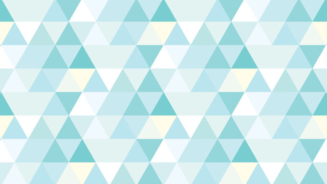 幾何学的なおしゃれパターン背景のベクター素材32。爽やかな水色三角モザイクタイル