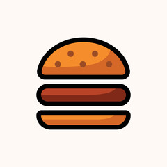 burger outline style