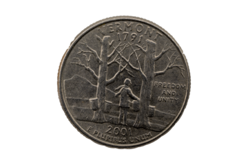 Vermont State Quarter, 50 State Quarters 1791 - 2001, Freedom and Unity