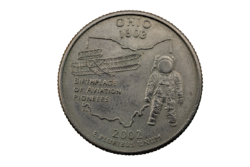 Ohio State Quarter, 50 State Quarters 1803 - 2002 BIRTHPLACE OF AVIATION PIONEERS