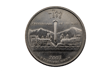 Utah State Quarter, 50 State Quarters 1896 - 2007 Crossroads of the west