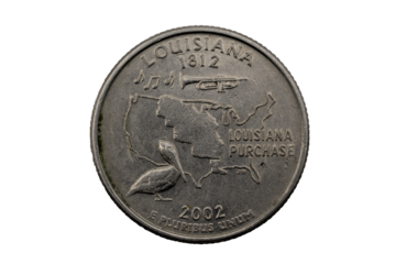 Louisiana State Quarter, 50 State Quarters, 1812 - 2002 Louisiana Purchase
