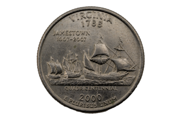 Virginia State Quarter 50 State Quarters 1788 - 2000 Jamestown 1607 - 2007 