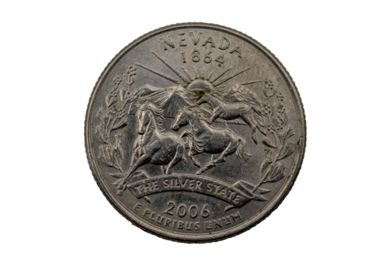 Nevada State Quarter, 50 State Quarters 1864 - 2006 The Silver State