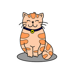Doodle style cartoon cat character