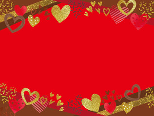 バレンタインデーにも使えるのハートの背景画像の素材