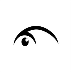 Simple eye symbol vector logo design.