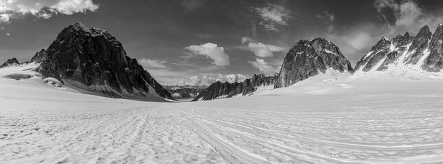snow covered mountains