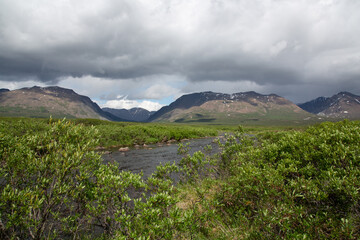 mountain landscape in alaska