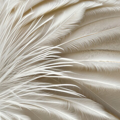 Background of white feathers. Generative AI 