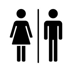 Girls and boys restroom sign. men and women restroom icon. toilet icon sign symbol. vector illustration
