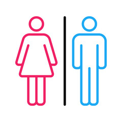 Girls and boys restroom sign. men and women restroom icon. toilet icon sign symbol. vector illustration