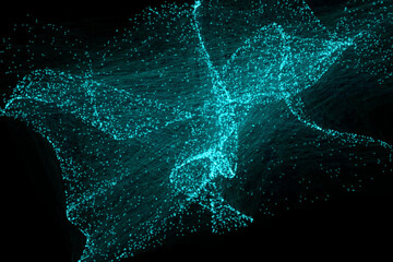 ポリゴン　ベール　幕　CG　背景　壁紙
