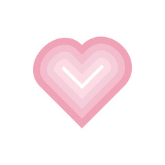 Isolated background. Holiday wedding. Abstract vector illustration design. Pink heart.