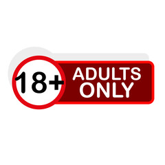 Adults only 18 for web design. Old paper. Vector illustration.