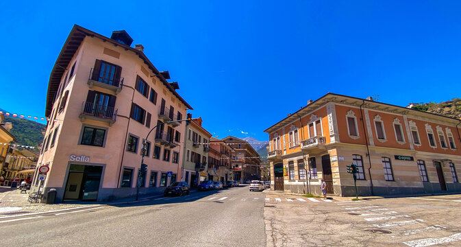 Susa street views in the Metropolitan City of Turin, Piedmont, Italy
