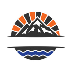 mountain and outdoor adventures logo template Icon Illustration Brand Identity