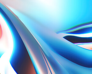 3d rendering Curve Dynamic Fluid Liquid Wallpaper. Light Pastel Cold Color Colorful Swirl Gradient Mesh. 