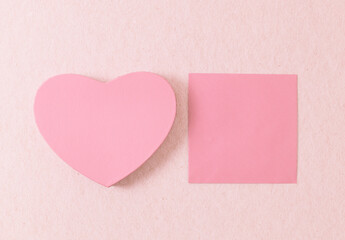 One heart gift box on a pink background.