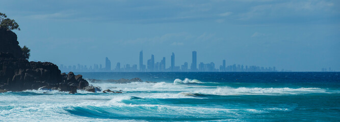 View of gold coast from the sea