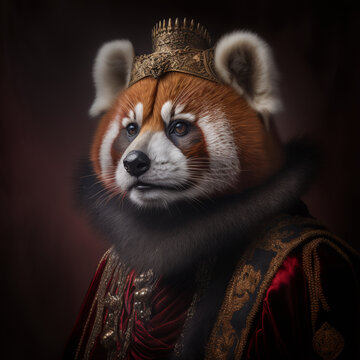 Portrait of the little panda king