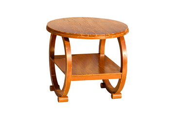 Old round wooden table