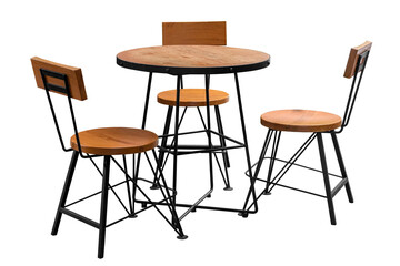 Set of modern wooden table