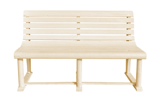 White Wooden bench