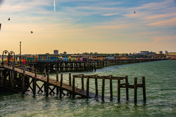 Fototapeta premium sunset over the harbor