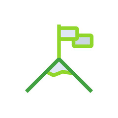 Success business people icon with green duotone style. Corporate, currency, database, development, discover, document, e commerce. Vector illustration