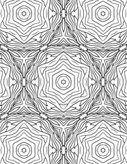 Fototapeta premium Black and white abstract geometric pattern