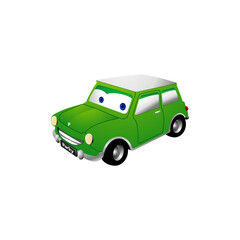 green toy car cartoon 