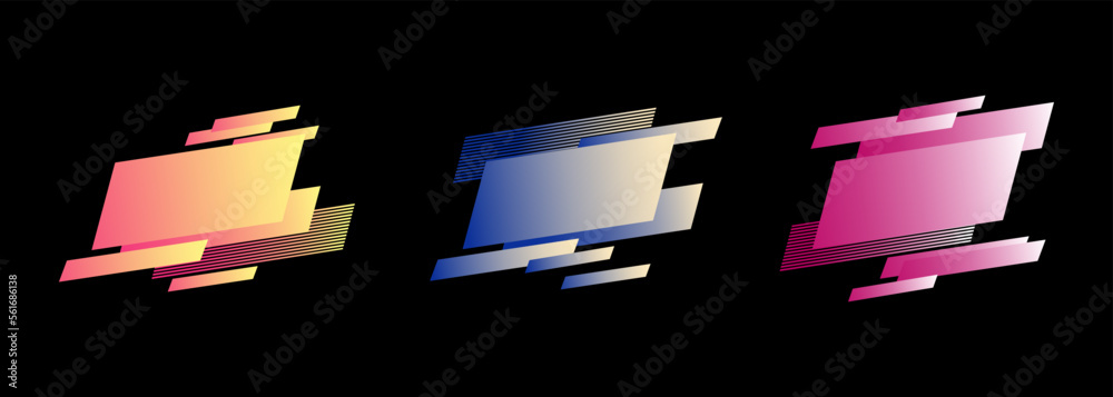 Poster abstract trendy shape with gradient for copy space