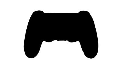 Joystick Gamepad silhouette, vector illustration in trendy flat cartoon design style. Suitable for many purposes.