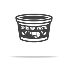 Shrimp paste icon transparent vector isolated
