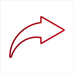 Forward icon. Arrow simple icon. Vector illustration