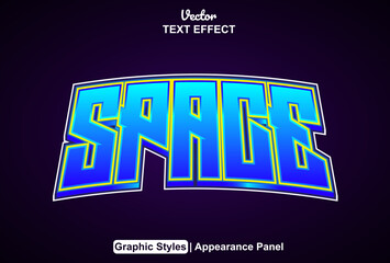 space text effect with graphic style and editable.