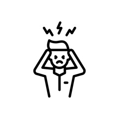 Black line icon for tension