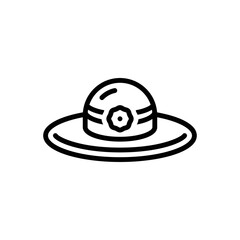 Black line icon for hat 