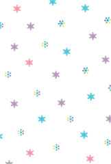 雪の結晶のカラフルデザイン
