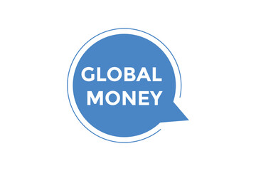 Global money button web banner templates. Vector Illustration
