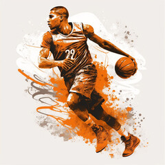 Fototapeta na wymiar Beautiful illustration From the sport Basketbal