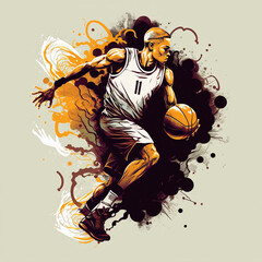 Beautiful illustration From the sport Basketbal