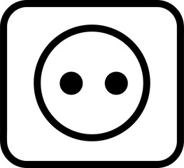 Fototapeta premium Electric socket icon sign vector,Symbol, logo illustration on white background..eps