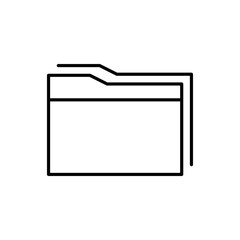 Document icon isolated on white background. Folder symbol modern, simple, vector, icon for website design, mobile app, ui. Vector Illustration