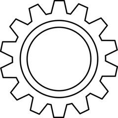 gear icon vector, flat design vector illustration on white background